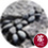 Dark grey pebbles with Weardale Riven Sandstone feature tock.